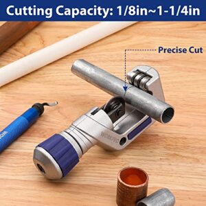 WORKPRO 3PC Tubing Cutter Set 1/8-1-1/4 Copper Brass Pipe Deburr