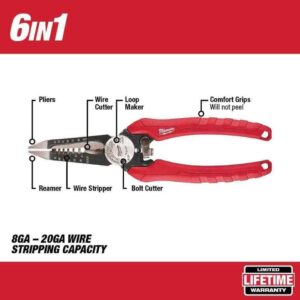 Milwaukee 7.75″ Wire Stripper 20 AWG Capacity Tool 48-22-3079