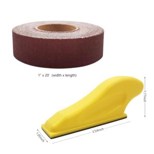 Mini Detail Sander Kit with 120 Grit Sandpaper Roll for Wood Craft