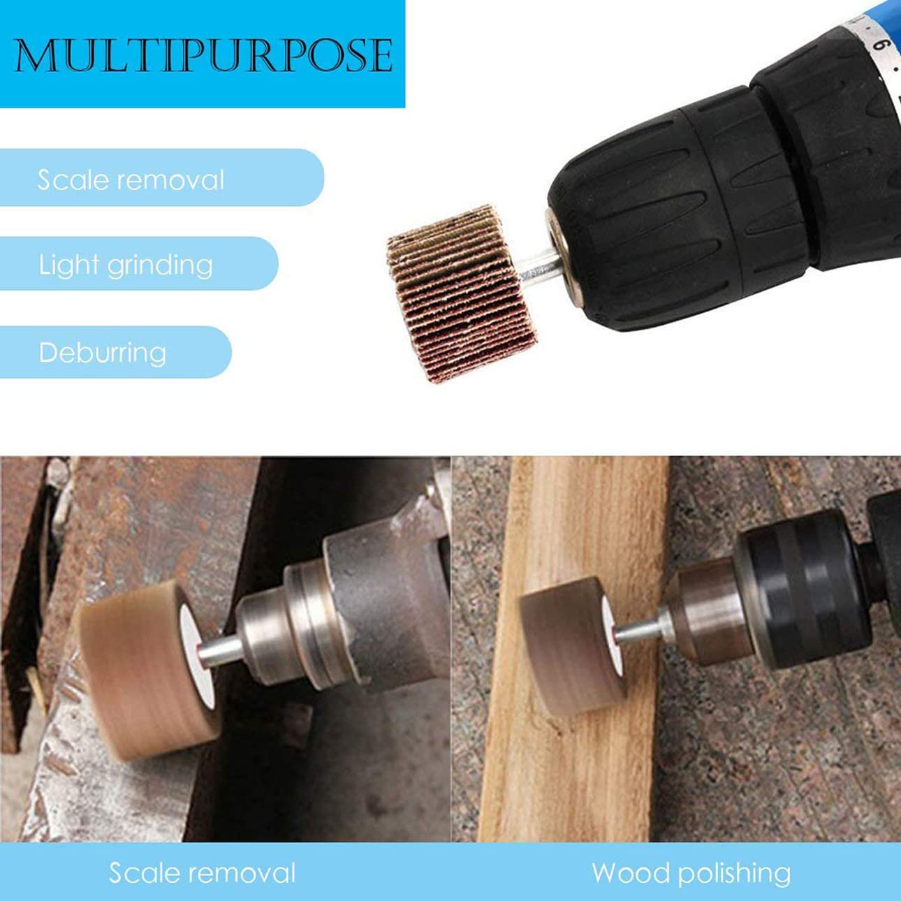 40pc Flap Wheel Set 1/8" Shank 60-240 Grit Sanding Rotary Tool 7 40pc Flap Wheel Set 1/8" Shank 60-240 Grit Sanding Rotary Tool - Image 7