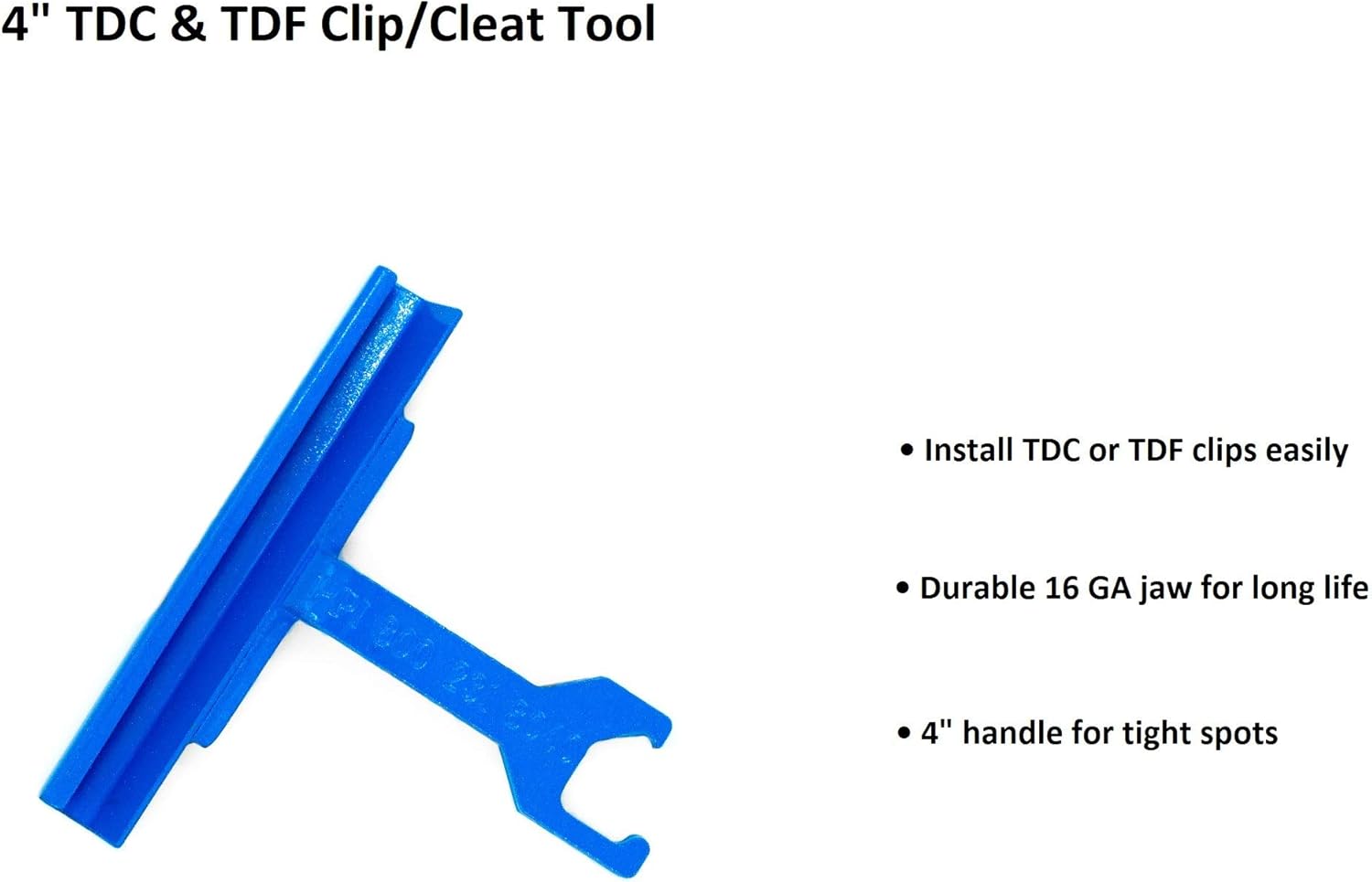 4" HVAC Duct Clip Tool for PPC PPF Cleat Installation 2 4" HVAC Duct Clip Tool for PPC PPF Cleat Installation - Image 2