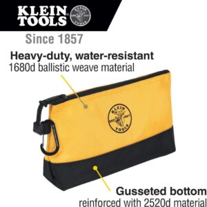 Klein Tools 55569 Water Resistant Tool Pouch Bag 5-Pack Zipper