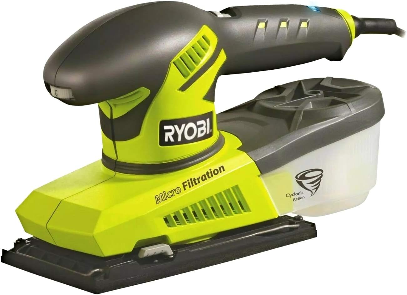 Ryobi 1/3 Sheet Sander - Powerful Finishing Tool for Wood 1 sander tool 1/3 sheet