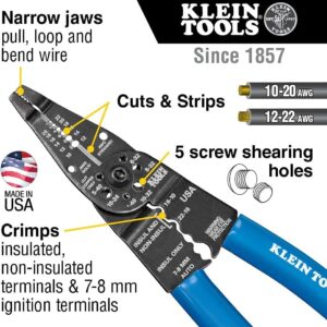 Klein Tools 1010 8-Inch Multi-Purpose Electrician Pliers Made in USA