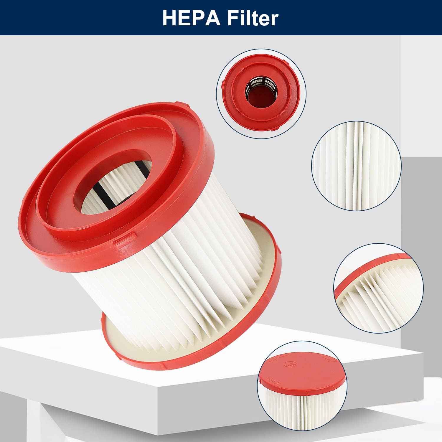 Milwaukee M18 Vacuum Filter 2-Pack 49-90-1900 for 0780-20 0880-20 4 Milwaukee M18 Vacuum Filter 2-Pack 49-90-1900 for 0780-20 0880-20 - Image 4