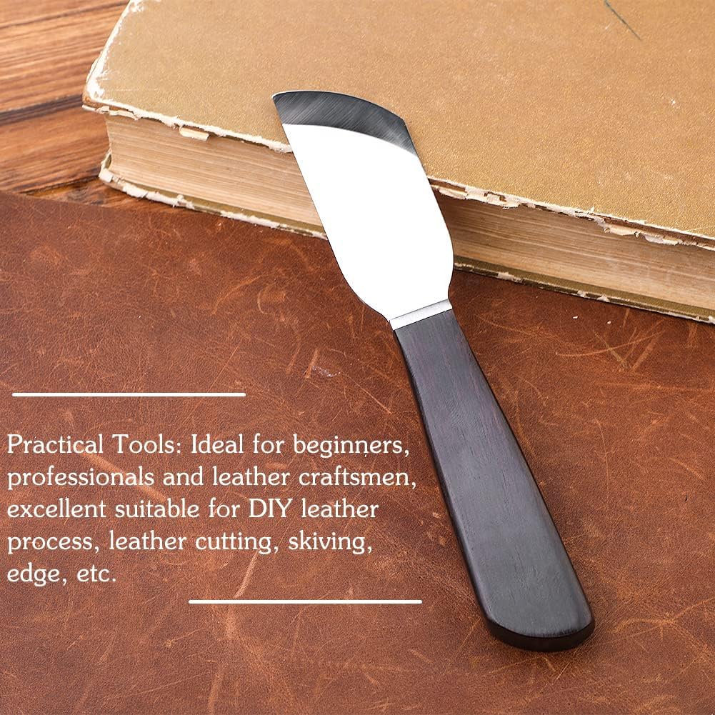 Professional Leather Skiving Knife with Wooden Handle for DIY Crafts 6 Professional Leather Skiving Knife with Wooden Handle for DIY Crafts - Image 6
