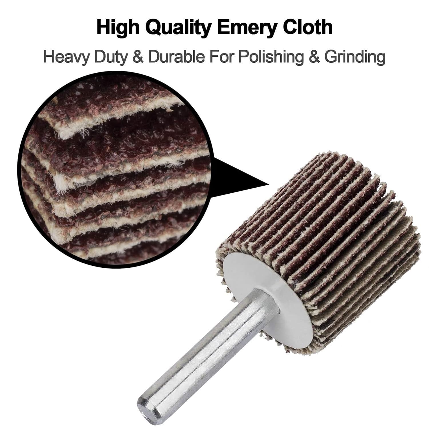 40pc Flap Wheel Set 1/8" Shank 60-240 Grit Sanding Rotary Tool 4 40pc Flap Wheel Set 1/8" Shank 60-240 Grit Sanding Rotary Tool - Image 4