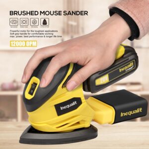20V Cordless Detail Sander Kit | 12000 RPM Power | 20 Sandpapers | Precision Sanding Tool