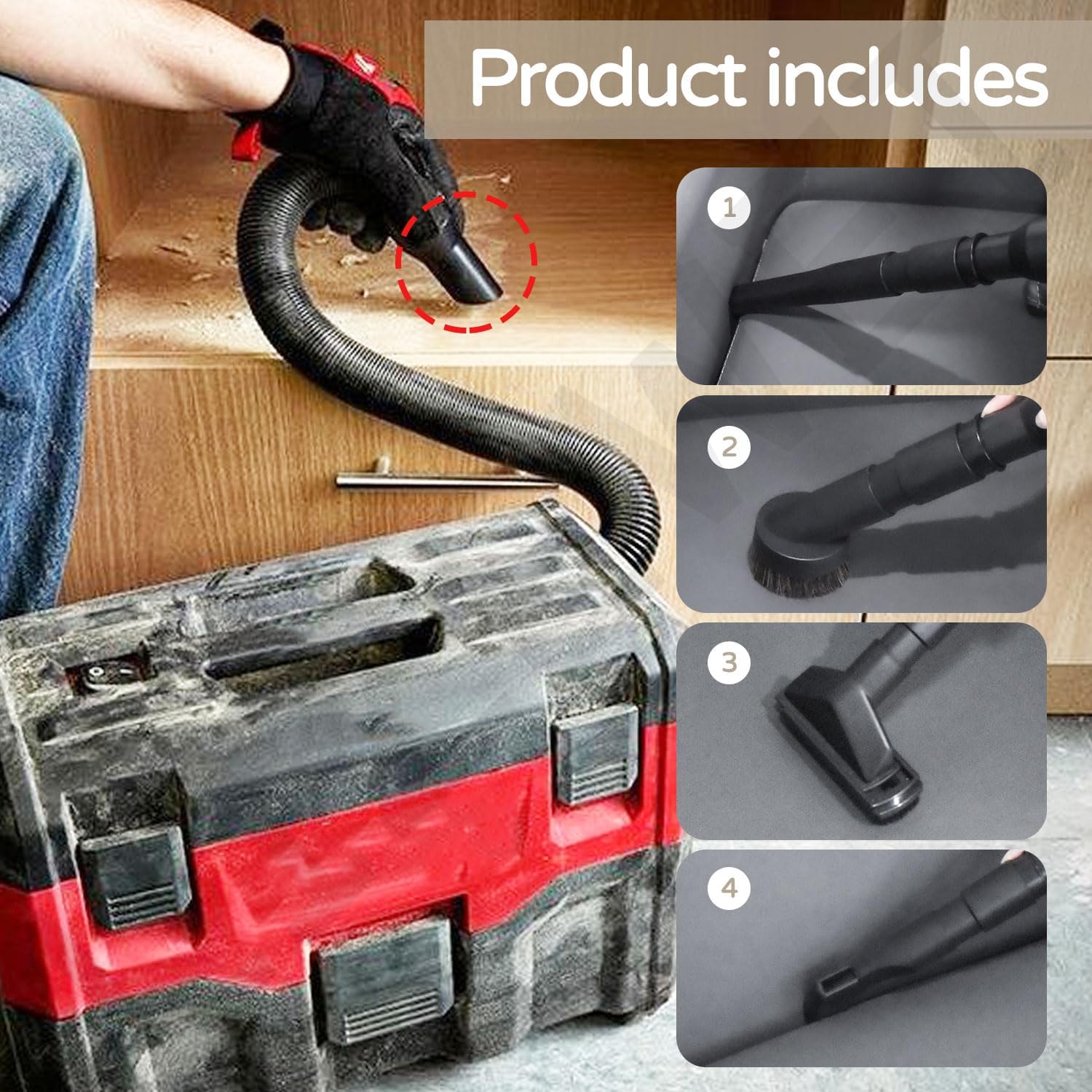 Milwaukee M18 18V Wet/Dry Vac Hose Kit with Universal Adapter 3 Milwaukee M18 18V Wet/Dry Vac Hose Kit with Universal Adapter - Image 3