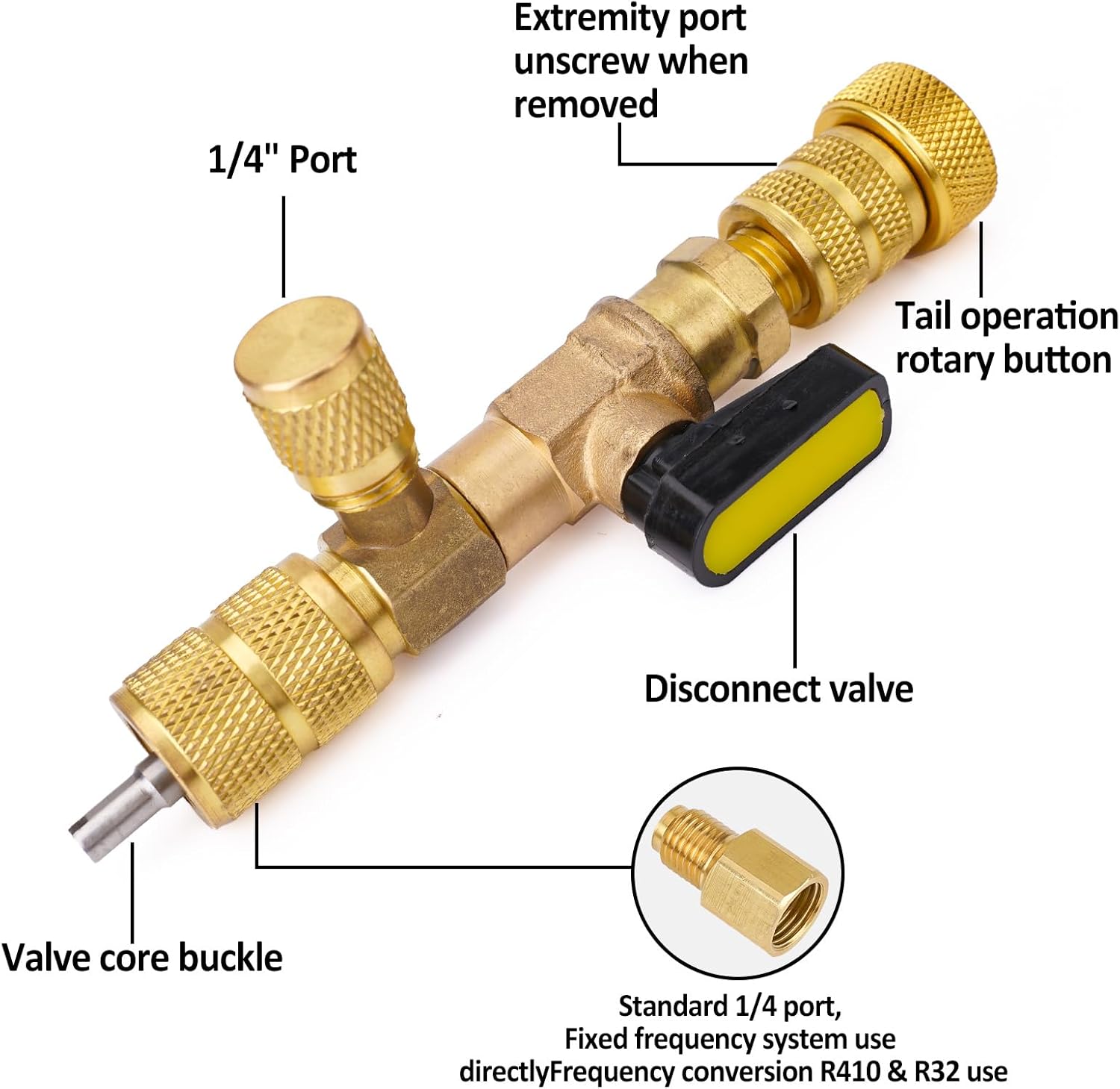 T6 Valve Core Tool Dual 1/4 5/16 HVAC R32 R410A AC Repair Kit 6 T6 Valve Core Tool Dual 1/4 5/16 HVAC R32 R410A AC Repair Kit - Image 6