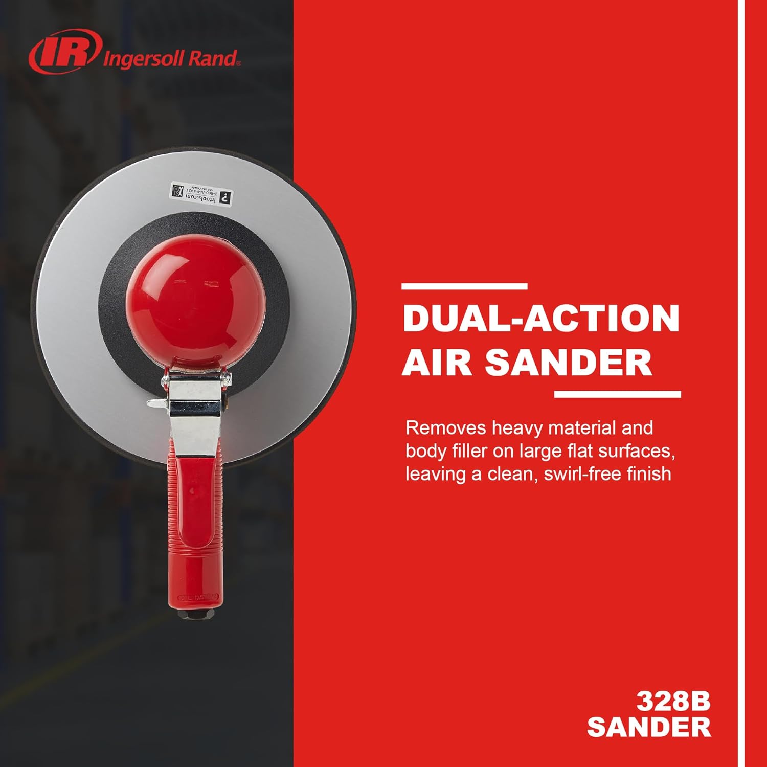 Ingersoll Rand 328B 8" Orbital Air Sander 825 RPM 0.25 HP Tool 2 Ingersoll Rand 328B 8" Orbital Air Sander 825 RPM 0.25 HP Tool - Image 2