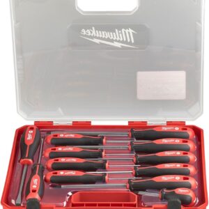 Milwaukee 12-Piece Tri-Lobe Screwdriver Set Red Professional Tool