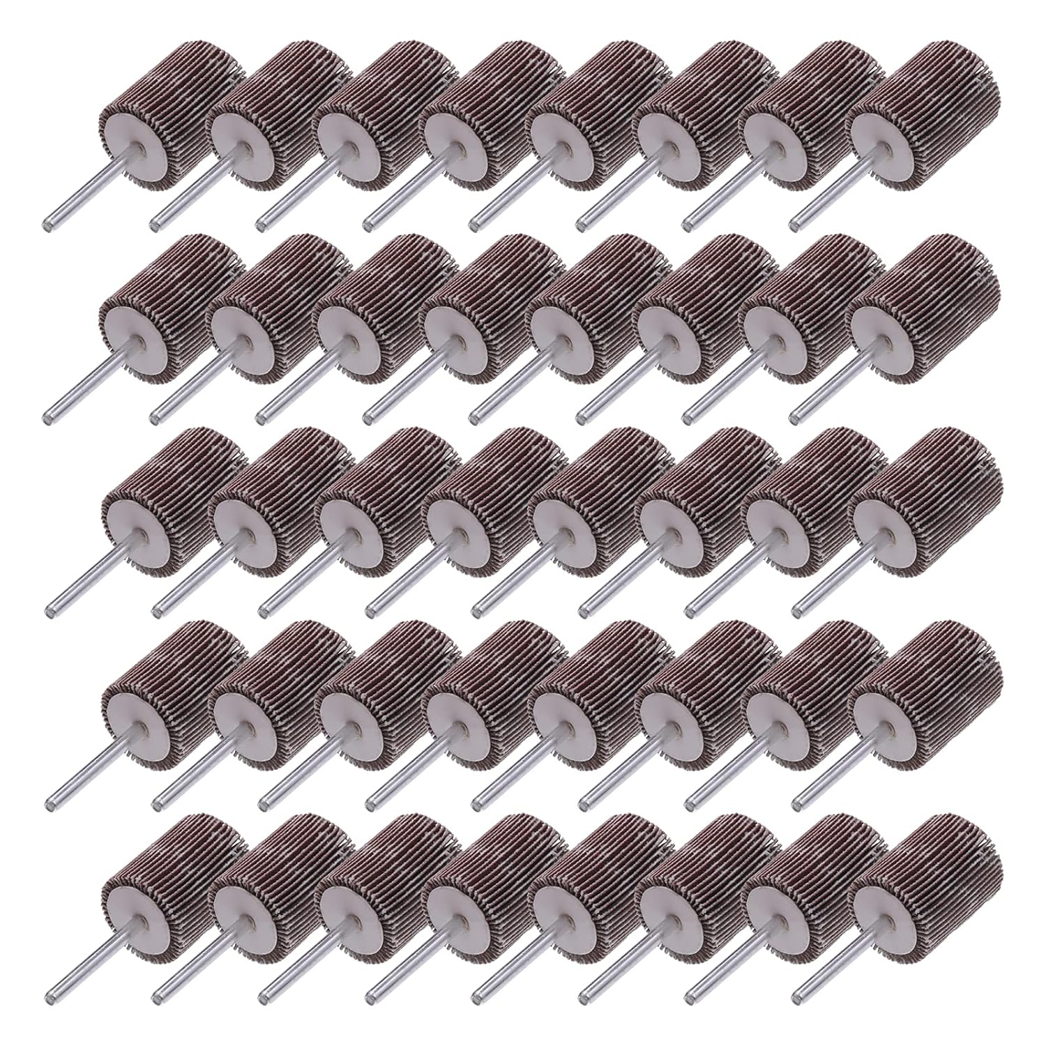 40pc Flap Wheel Set 1/8" Shank 60-240 Grit Sanding Rotary Tool 1 1/8 inch shank flap wheel sander for rotary tool