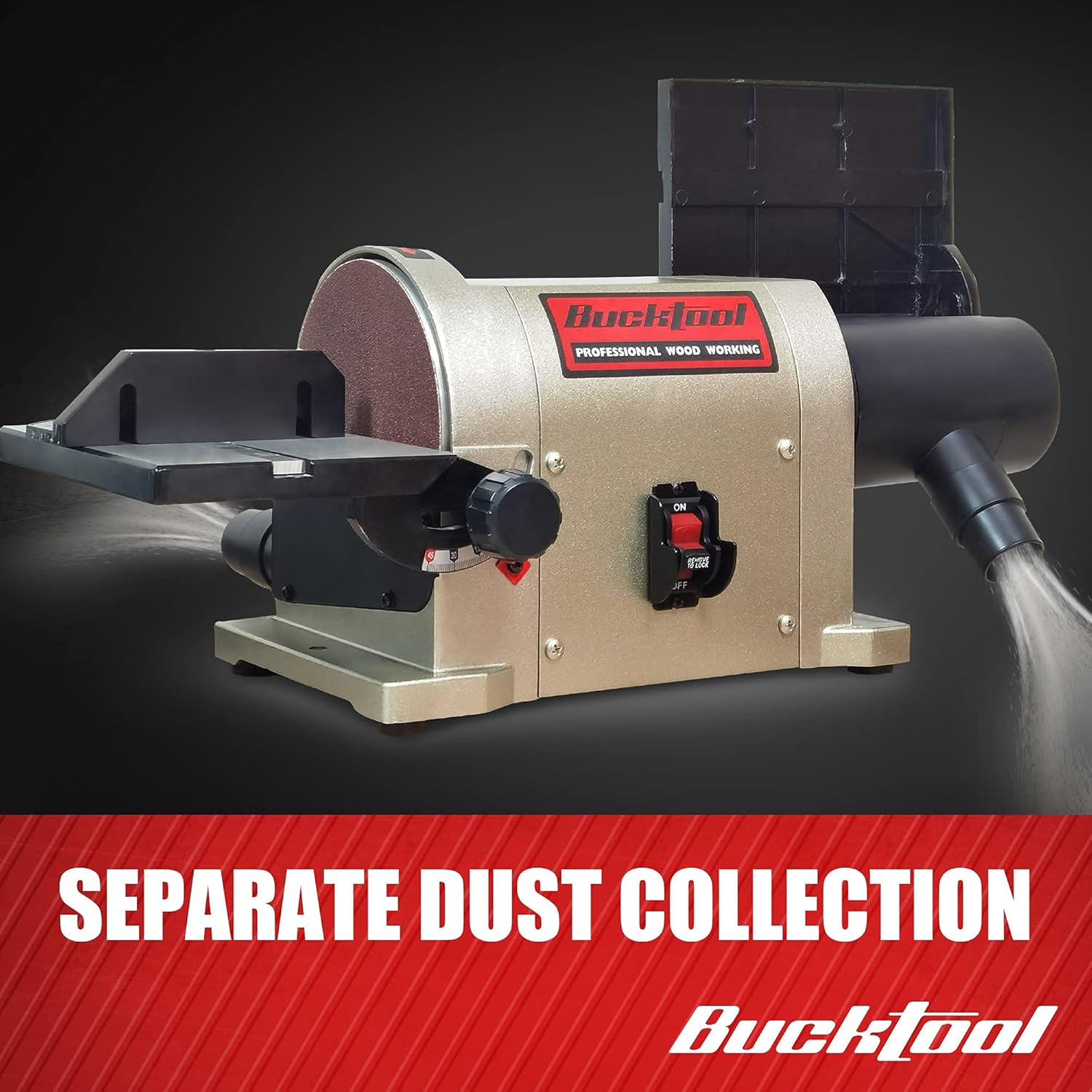 BUCKTOOL 5A Belt Disc Sander 4x36 6in 3/4HP Motor BD4603 8 BUCKTOOL 5A Belt Disc Sander 4x36 6in 3/4HP Motor BD4603 - Image 8