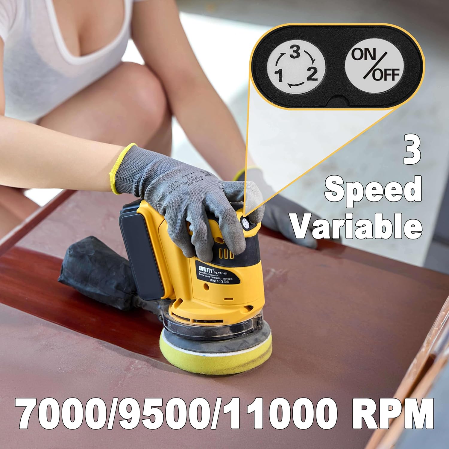 DEWALT 20V 5-Inch Orbital Sander Variable Speed Dust Collector 4 DEWALT 20V 5-Inch Orbital Sander Variable Speed Dust Collector - Image 4
