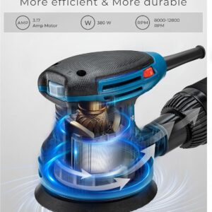 Dong Cheng 5″ Orbital Sander 380W Pro Woodworking Tool with Variable Speeds