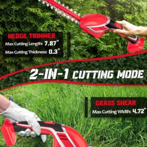 Cordless Hedge Trimmer Grass Shears Set Milwaukee 18V Compatible