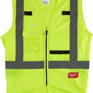 Milwaukee Polyester Safety Vest High Visibility Yellow L/XL - Total Qty: 1