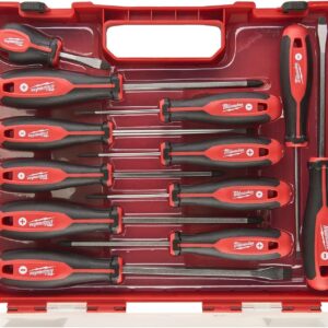 Milwaukee Set of 12 Tri-Lobe Screwdrivers 4932472003,Red