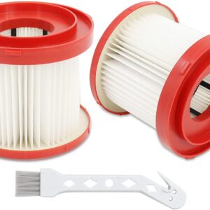 Vacuum Filter 49-90-1900 For Milwaukee, Compatible With Milwaukee Cordless M18 Vacuum 0780-20 0880-20, 2 Pack 49-90-1900 Wet Dry Vacuum Filter