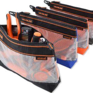 WELKINLAND Clear Tool Pouch, 4PCS Tool pouches, 13" Tools pouch, Zipper tool pouch, Tool pouch bag, Tool bag organizer, Small tool bag, Small tool pouch, Small tool bags, Tool pouches with zipper
