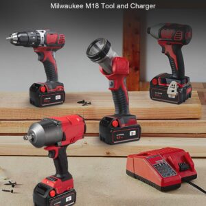 4-Pack 6.0Ah M18 18V Lithium Battery for Milwaukee Tools