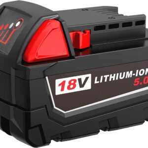 18V 48-11-1850 5.0 AH Replacement for Milwaukee m18 Battery,Compatible with All Power 18V Milwaukee Power+ Tools