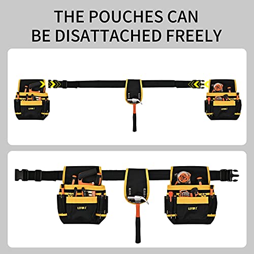 LEFOR·Z 26-Pocket Tool Belt - Heavy Duty Adjustable Work Apron 4 LEFOR·Z 26-Pocket Tool Belt - Heavy Duty Adjustable Work Apron - Image 4