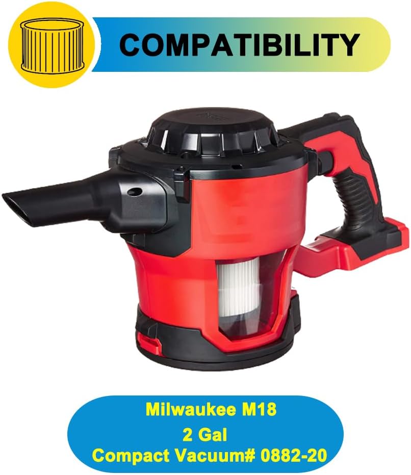 3 Pack Milwaukee M18 Vacuum Filters 49-90-1951 for 0882-20 Vac 2 3 Pack Milwaukee M18 Vacuum Filters 49-90-1951 for 0882-20 Vac - Image 2