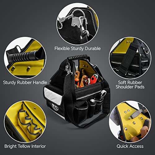 MARUTAI 12" Tool Tote Bag 44 Pockets Waterproof Base Storage 4 MARUTAI 12" Tool Tote Bag 44 Pockets Waterproof Base Storage - Image 4