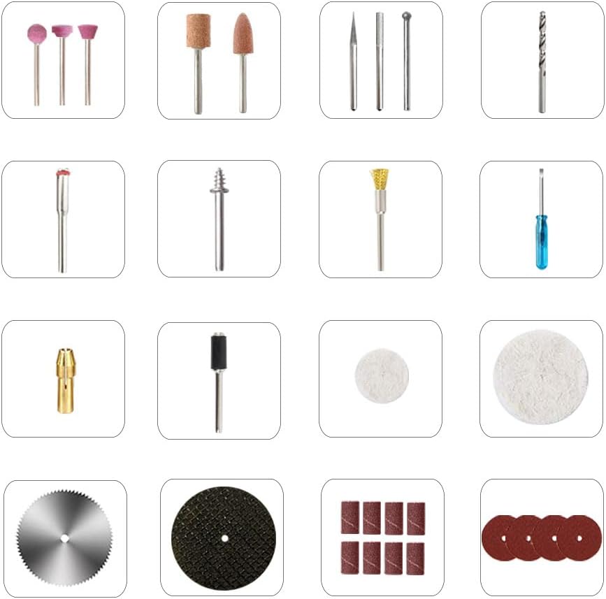 Mini Rotary Tool Kit 101pcs Electric Grinder Sander Craft Set 4 Mini Rotary Tool Kit 101pcs Electric Grinder Sander Craft Set - Image 4
