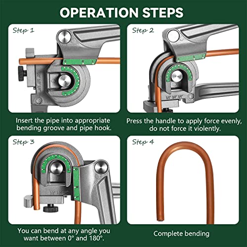 Antstone 3-in-1 Tubing Bender 1/4 3/8 1/2 HVAC Copper Tube Tool 3 Antstone 3-in-1 Tubing Bender 1/4 3/8 1/2 HVAC Copper Tube Tool - Image 3