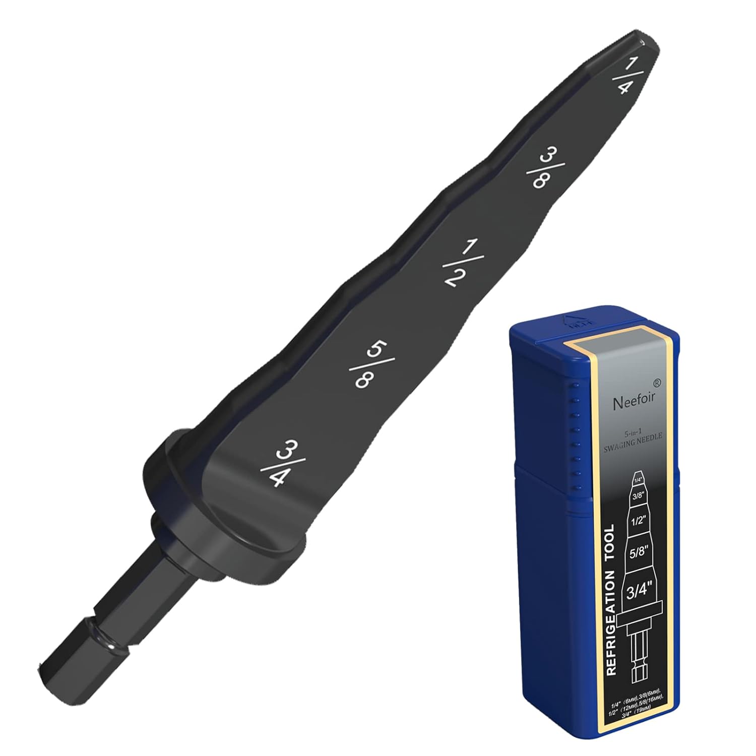 5-in-1 Copper Pipe Expander Tool for HVAC AC Repair 1/4 to 3/4 Inch 1 hvac tools bits