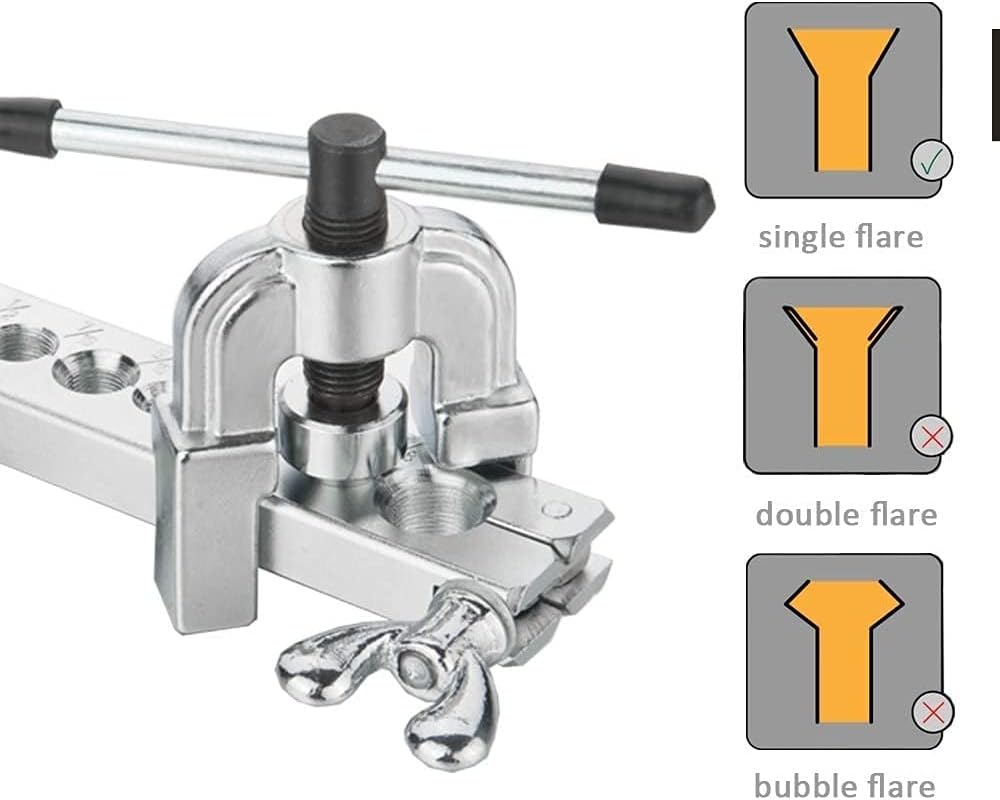 LORESO Flaring Tool Kit HVAC Swaging Set with Tube Cutter Copper 7 LORESO Flaring Tool Kit HVAC Swaging Set with Tube Cutter Copper - Image 7