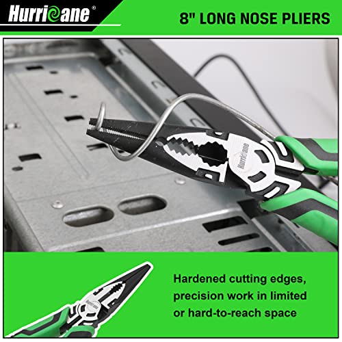 HURRICANE 3PC Heavy Duty Pliers Set 8in Linesman Needle Nose 6in Diagonal Cutting 5 HURRICANE 3PC Heavy Duty Pliers Set 8in Linesman Needle Nose 6in Diagonal Cutting - Image 5