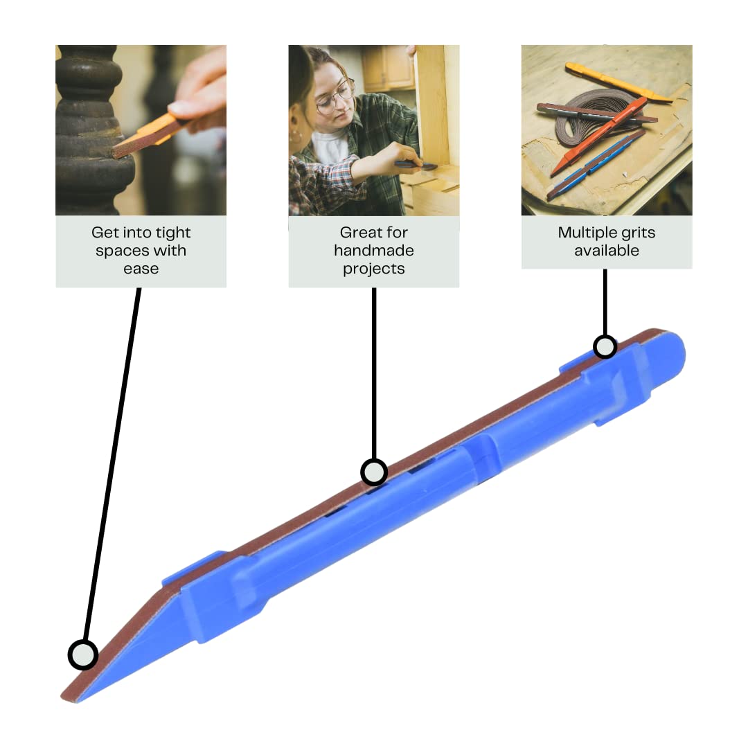 5pc Sanding Detailer Set 120-600 Grit with 10 Belts USA Made 3 5pc Sanding Detailer Set 120-600 Grit with 10 Belts USA Made - Image 3