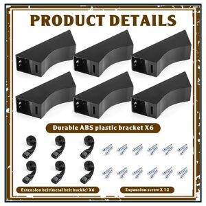 TrelaCo Wall Mount Gas Cylinder Holder 6PC w/Chain 4-12″ Black