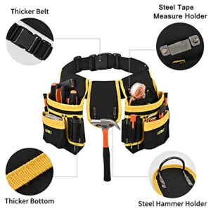 LEFOR·Z 26-Pocket Tool Belt – Heavy Duty Adjustable Work Apron