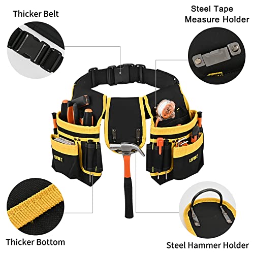 LEFOR·Z 26-Pocket Tool Belt - Heavy Duty Adjustable Work Apron 2 LEFOR·Z 26-Pocket Tool Belt - Heavy Duty Adjustable Work Apron - Image 2