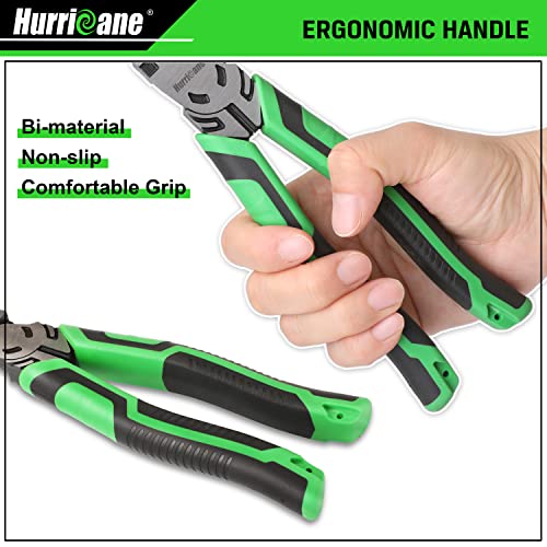 HURRICANE 3PC Heavy Duty Pliers Set 8in Linesman Needle Nose 6in Diagonal Cutting 2 HURRICANE 3PC Heavy Duty Pliers Set 8in Linesman Needle Nose 6in Diagonal Cutting - Image 2