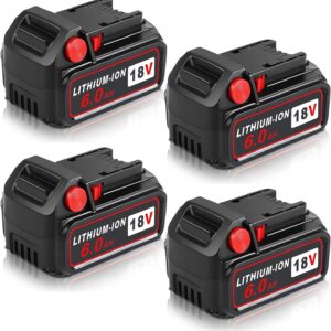 6.0AH Replacement for Milwaukee M - 18 Battery (4-Pack)