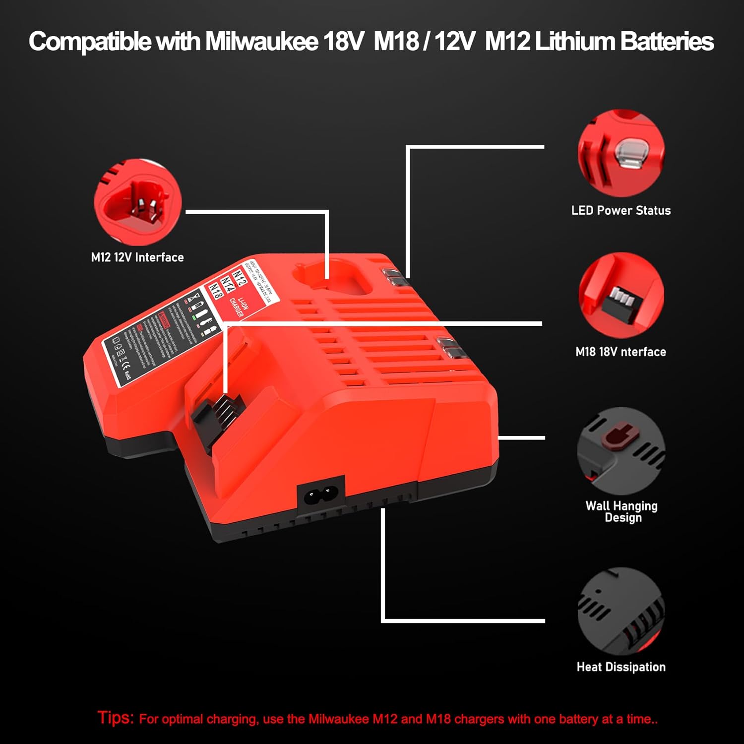 Milwaukee M18 Battery 2Pack 5.0Ah with Charger 48-11-1850 Combo Kit 7 Milwaukee M18 Battery 2Pack 5.0Ah with Charger 48-11-1850 Combo Kit - Image 7