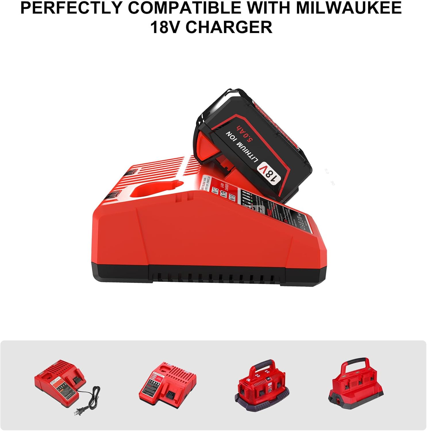 5.0Ah 18V Milwaukee M18 Replacement Battery 48-11-1850 Li-ion 5 5.0Ah 18V Milwaukee M18 Replacement Battery 48-11-1850 Li-ion - Image 5