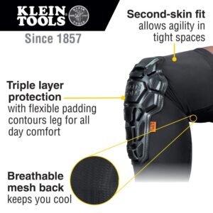 Klein Tools Heavy Duty Knee Pads with Slip-Resistant Silicone M/L