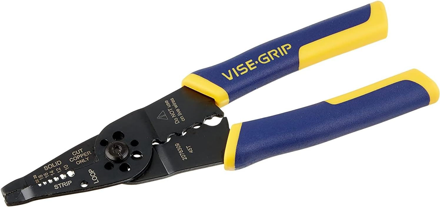 IRWIN 8" Wire Stripper Pliers 10-22 AWG ProTouch Comfort Grip 1 hvac tools