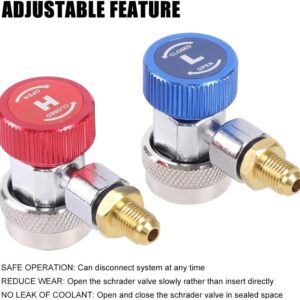 JIFETOR R134A AC Quick Coupler Can Tap Valve HVAC Recharge Kit