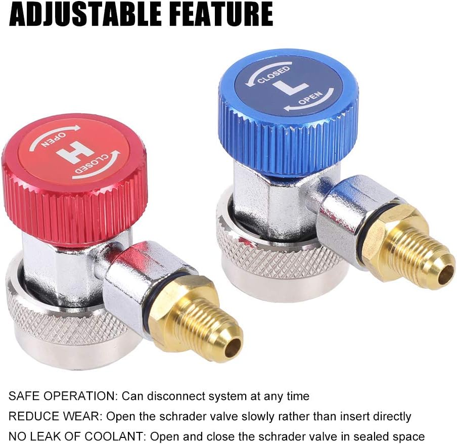 JIFETOR R134A AC Quick Coupler Can Tap Valve HVAC Recharge Kit 2 JIFETOR R134A AC Quick Coupler Can Tap Valve HVAC Recharge Kit - Image 2