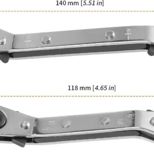 HOZEON 4PC HVAC Ratcheting Wrench Set 3/8 5/16 1/4 Refrigeration Tool Kit