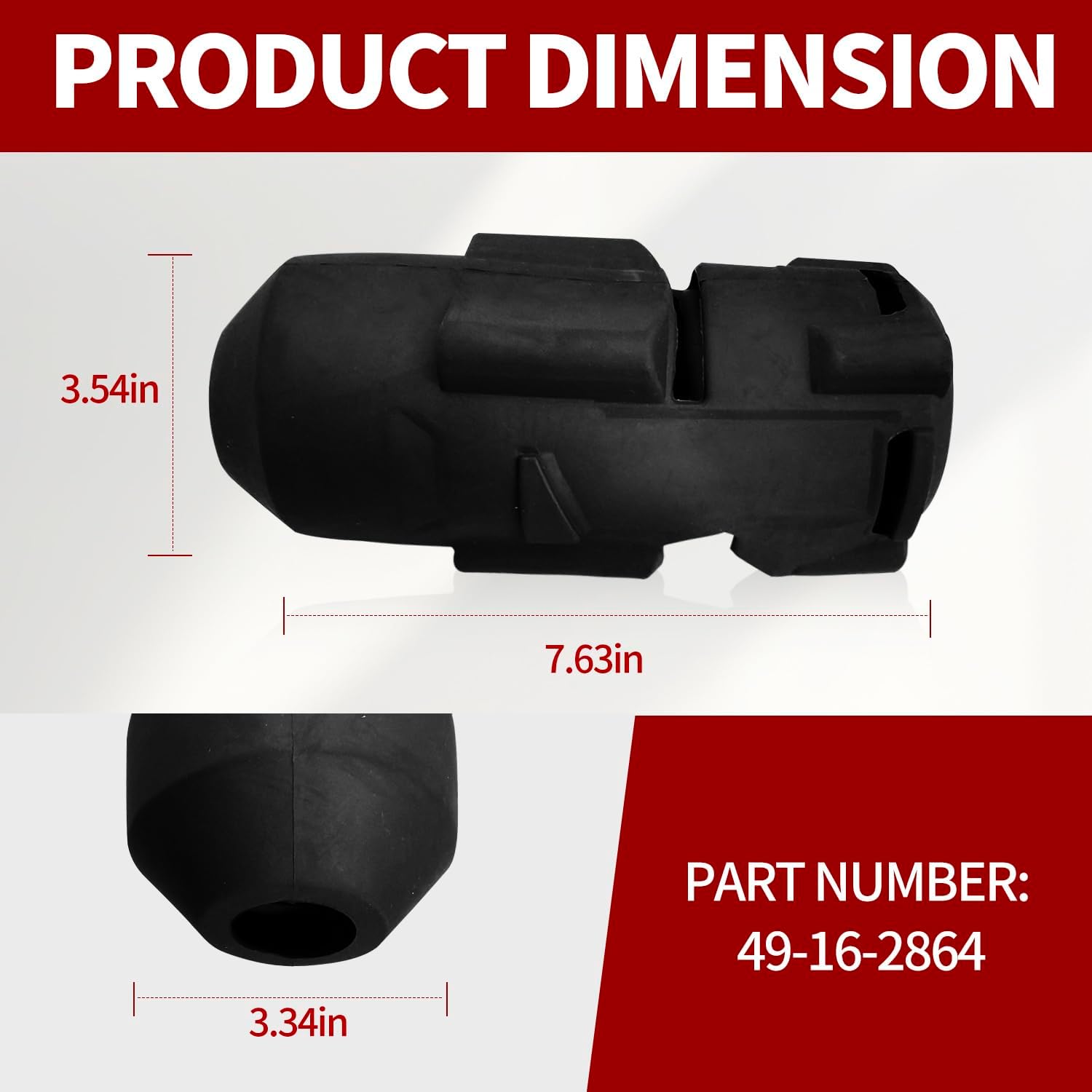 Protective Boot Cover for Milwaukee M18 FUEL 2864-20 Impact Wrench 2 Protective Boot Cover for Milwaukee M18 FUEL 2864-20 Impact Wrench - Image 2