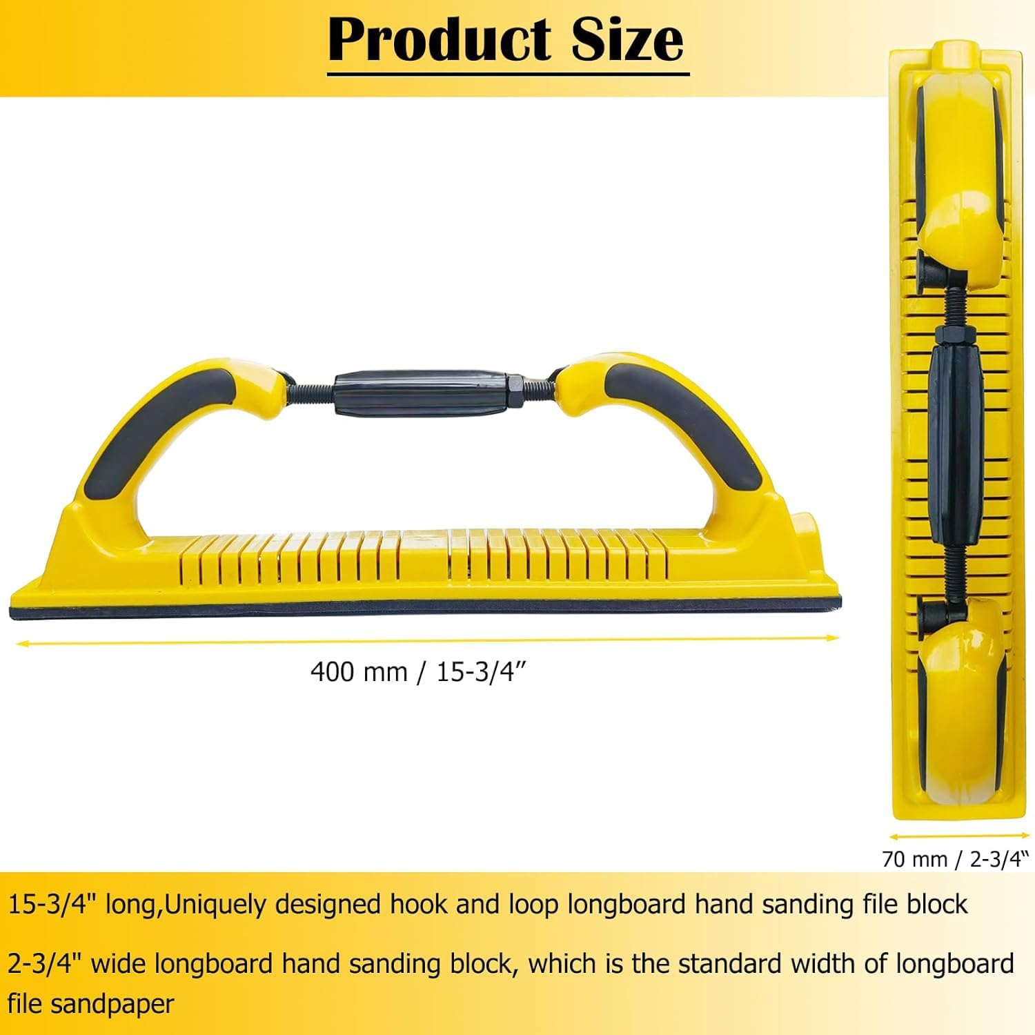 Flex Longboard Sanding Block 2-3/4" x 15-3/4" Hook Loop Auto Wood 2 Flex Longboard Sanding Block 2-3/4" x 15-3/4" Hook Loop Auto Wood - Image 2